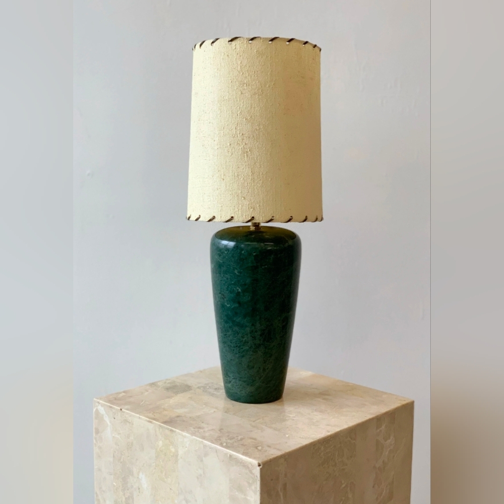 Vintage Postmodern Marble Table Lamp